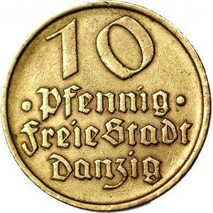 Wolne Miasto Gdańsk, 10 fenigów 1932, Dorsz