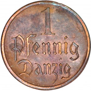 Free City of Danzig, 1 fenig 1926, top class FALSEFICTION