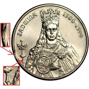 100 gold 1988 Hedwig, disc punching error and fading monogram