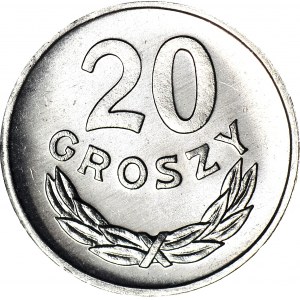 R-, 20 groszy 1985, PROOFLIKE (rocznika nie ma zestawów lustrzanych)