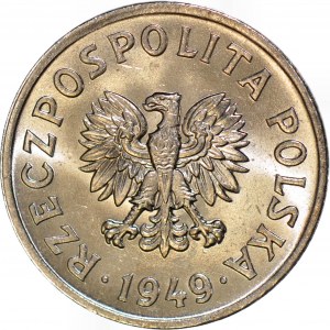20 haléřů 1949, měděný nikl, mincovna