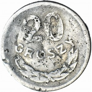 R-, 20 pennies 1957, narrow date, rare