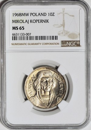 10 gold 1968, Nicolaus Copernicus, minted