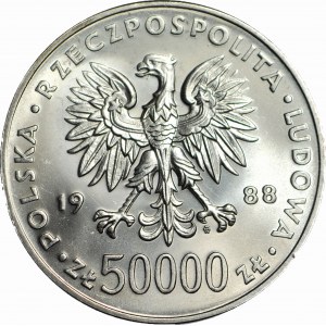 50.000 Gold 1988, Piłsudski, geprägt