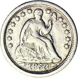 USA, Half dime 1853 O, Nowy Orlean