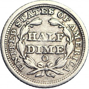 USA, Half dime 1853 O, Nowy Orlean
