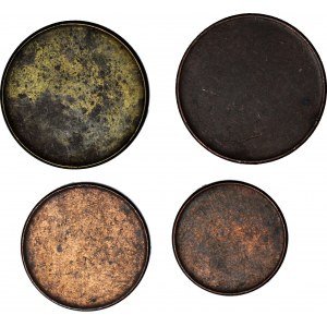 Nigeria, clean discs - blanks for 1, 10, 25 kobo 1991, set of 4 pcs.