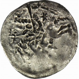 RRR-, Conrad I of Mazovia or Casimir I of Kuyavia, Kuyavia, Denarius, SINGLE, rare