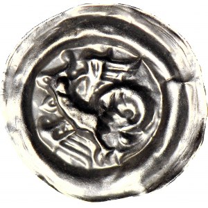 RRR-, Leszek the White 1194-1227, Cracow, Brakteat, Dragon