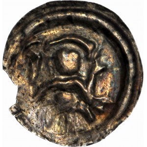R-, Vierteljährliches Polen, Heinrich I. der Bärtige 1201-1238 oder Heinrich II. der Fromme 1238-1241, Ratajski brakteat, Zeichen, R3