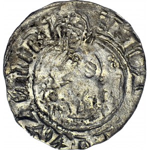 RR-, Kazimierz III Wielki, Kwartnik duży (Półgrosz) Kraków, S-MONETA (litera S zaczyna napis)