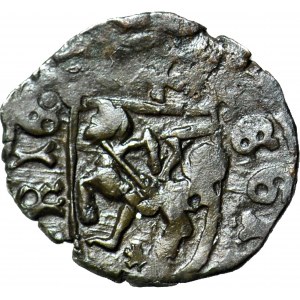 RR-, Wladyslaw Warneńczyk 1442-1443 Polish-Lithuanian-Hungarian denarius