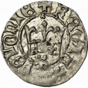 Kazimierz IV Jagiellończyk, Corona da mezzo penny, Cracovia, S rovesciato