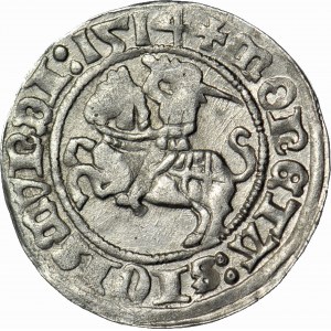Sigismondo I il Vecchio, mezzo penny 1514, Vilnius, bella