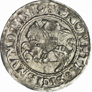 Sigismondo I il Vecchio, mezzo penny 1519, Vilnius, N rovesciata, bella