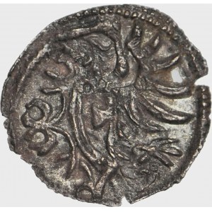 Sigismondo II Augusto, Denario, doppio conio DESTRUKT - corona e aquila