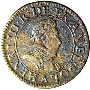 Valois, King of Poland, Double tournois (double denarius) 1578 A, Paris, nice