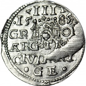 RR-, Stefan Batory, Trojak 1585, Ryga, CIVIT, hybryda, b. rzadki, R3