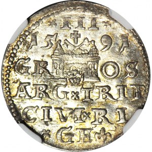 Sigismund III Vasa, Trojak Riga 1591, minted