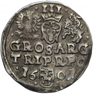 Sigismund III Vasa, Trojak Poznań 1601, ohne Buchstabe P, seltener
