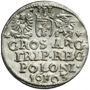 Sigismund III. Vasa, Trojak 1603, Krakau, geprägt