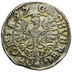 RR-, Sigismund III Vasa, Grosz 1597, Lublin, sehr selten