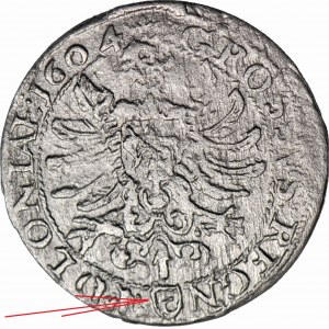 R-, Sigismund III Pfennig 1604 Lewart, Nizza C, R5, T.6mk