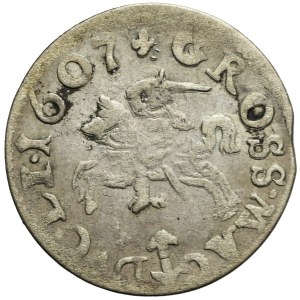 Sigismund III Vasa, 1607 penny, Vilnius, first vintage