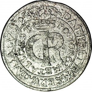 RR-, Jan Kazimierz, Tymf 1663, Lwów, bez A-T z labrami