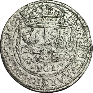 RR-, Jan Kazimierz, Tymf 1663, Lwów, bez A-T z labrami