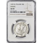 John Casimir, Ort 1659, Gdansk, beautiful, first time in NGC on Onebid
