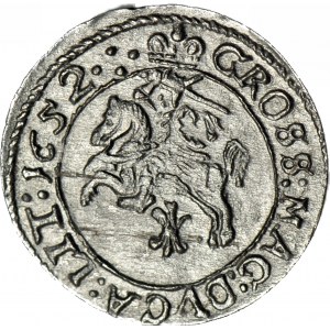 R-, Jan Kazimierz, 1652 penny, Vilnius, excellent minting quality