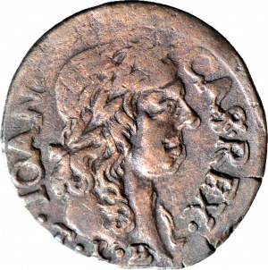R-, Jan Kazimierz, Szeląg koronny 1661, Ujazdów, kółko w legendzie otokowej