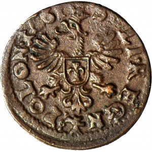 RRR-, Jan Kazimierz, Szeląg 1661, Kraków, CASIM, R7, RZADKOŚĆ!