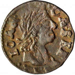 RR-, John Casimir, Lithuanian shilling 1666, Brest, CAS RE (instead of REX), NIENOTATED