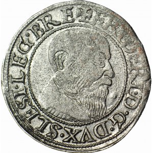 R-, Schlesien, Friedrich II, Pfennig 1543, BRZEG, Datum rechts, breiter Bart
