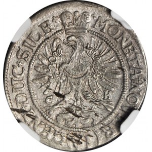 Slezsko, Ludwika Anhalcka, 6 krajcarů 1673, Brzeg, raženo