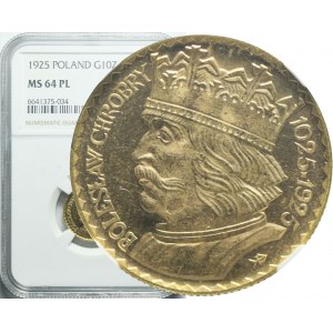 10 gold 1925, Boleslaw the Brave, PROOFLIKE
