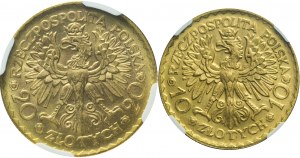 Set of 2 pieces: 20 gold 1925 and 10 gold 1925, Boleslaw the Brave, minted
