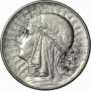 5 gold 1933, Head, minted