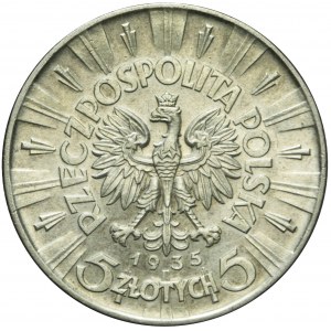 5 gold 1935, Pilsudski, minted