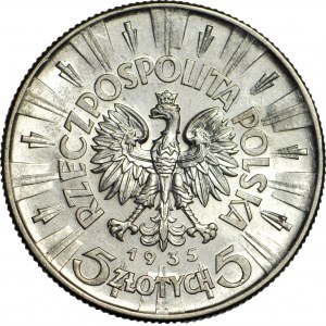 5 gold 1935, Pilsudski, minted