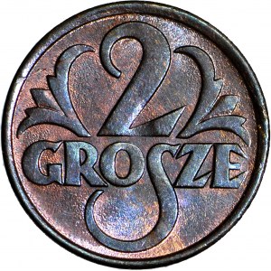 2 pennies 1928, minted