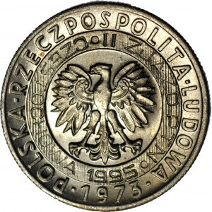 20 złotych 1973 Wieżowiec, mennicze - II ZJAZD PTN 1995 - CZĘSTOCHOWA
