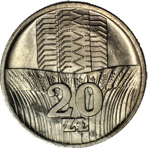 20 złotych 1973 Wieżowiec, mennicze - II ZJAZD PTN 1995 - CZĘSTOCHOWA