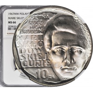10 gold 1967, Maria Skłodowska-Curie, minted