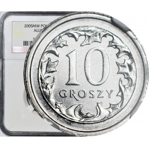 RR-, 10 pennies 2005, SAMPLE ALUMINIUM, rarity