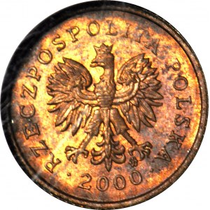RRR-, 1 penny 2000, SAMPLE BRONZE, thicker disc, extreme rarity