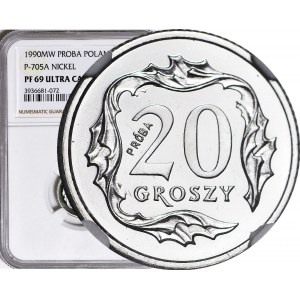 20 Pfennige 1990, PROBE, Nickel