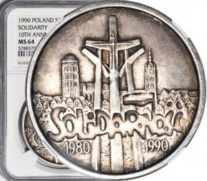 100,000 zl 1990, Solidarity, Type B
